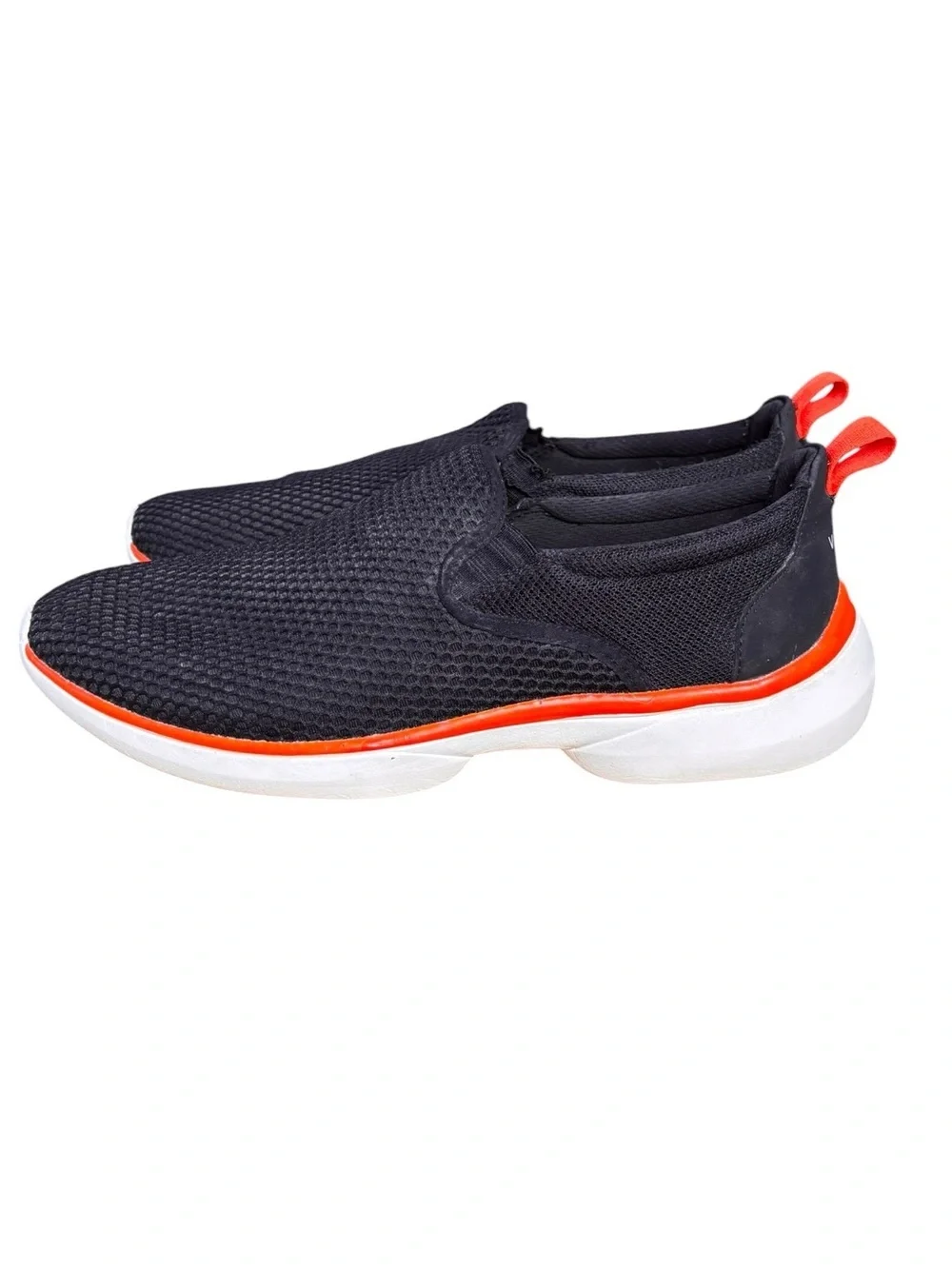 Vionic Vortex Zeta Slip-On Sneakers – Black Mesh w/ Orange Trim Women’s Size 9